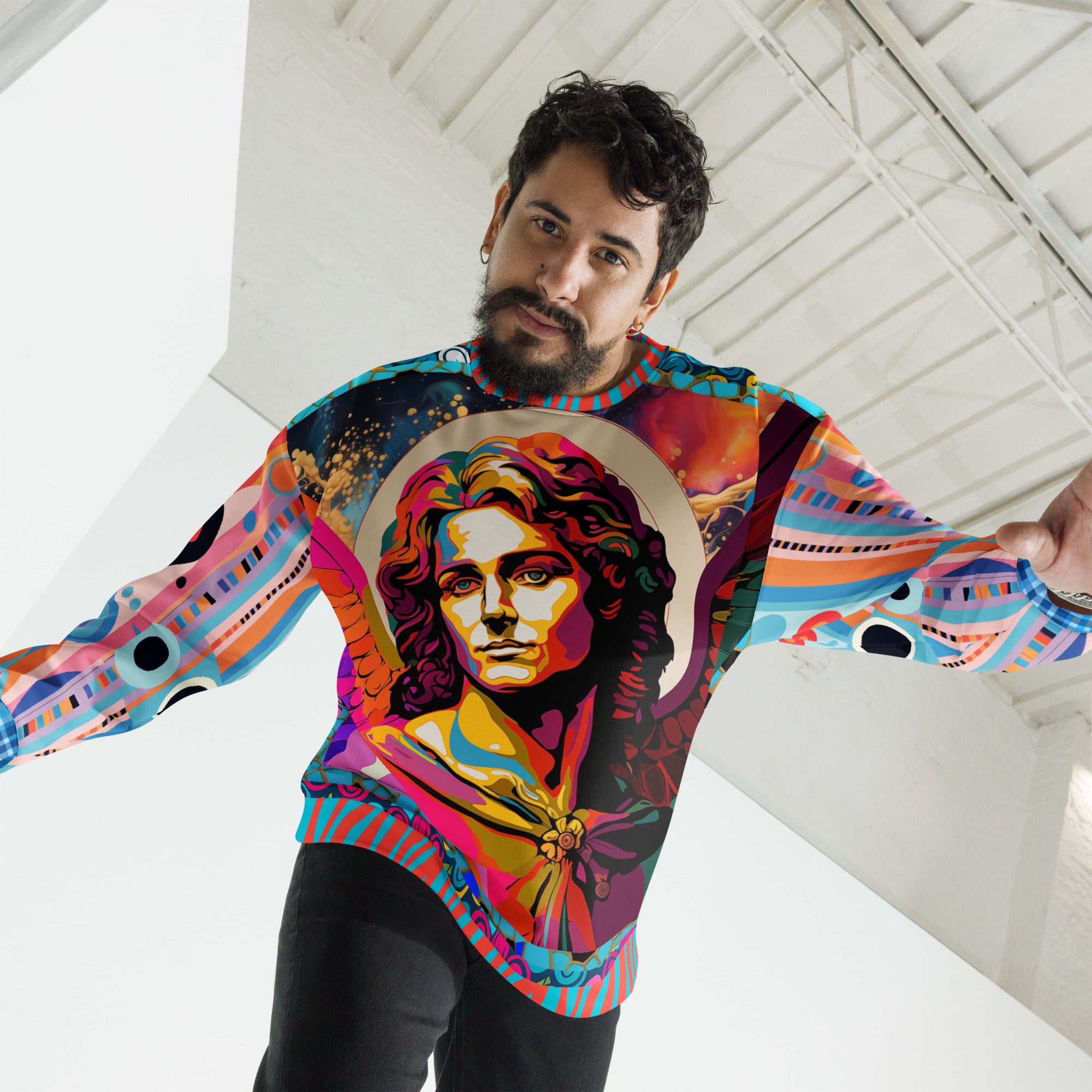 Archangel Michael Series - Reflection Eco-Poly Summer Weight Unisex Sweatshirt
