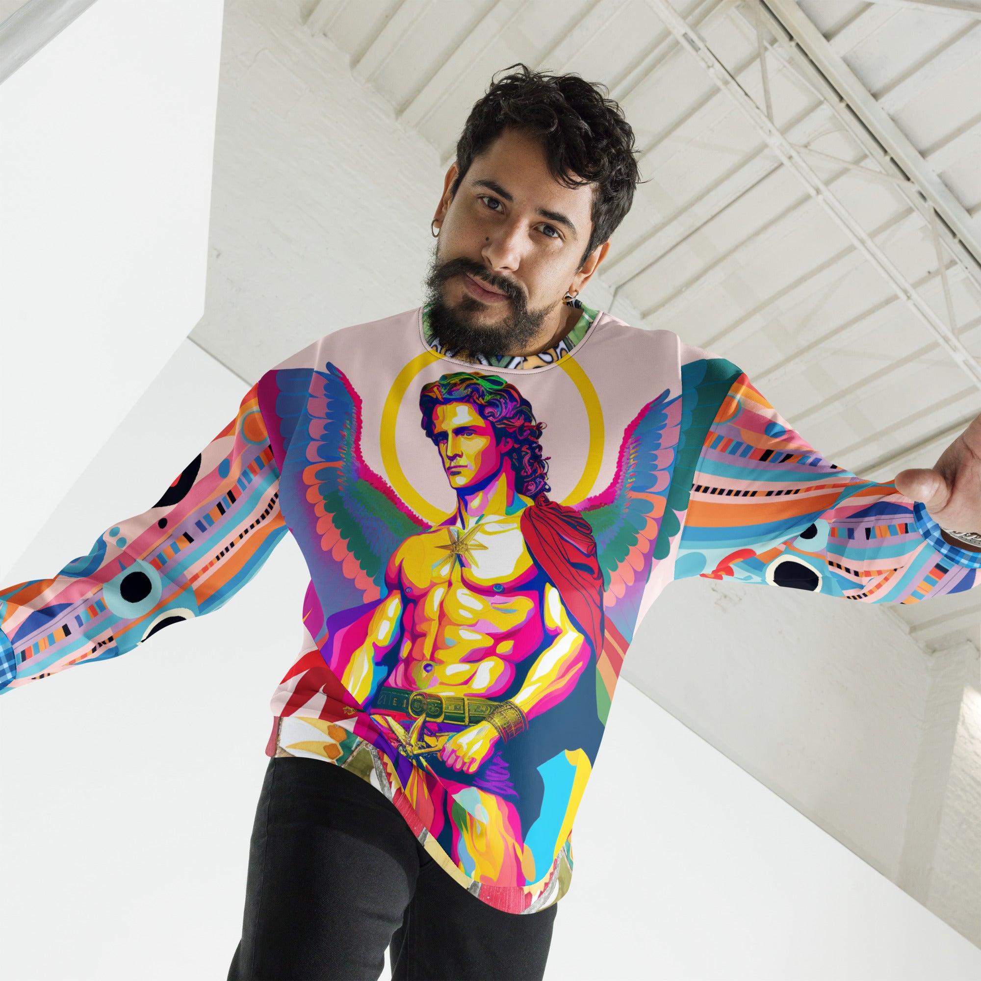Archangel Michael Flipside Eco-Poly Summer Weight Unisex Sweatshirt