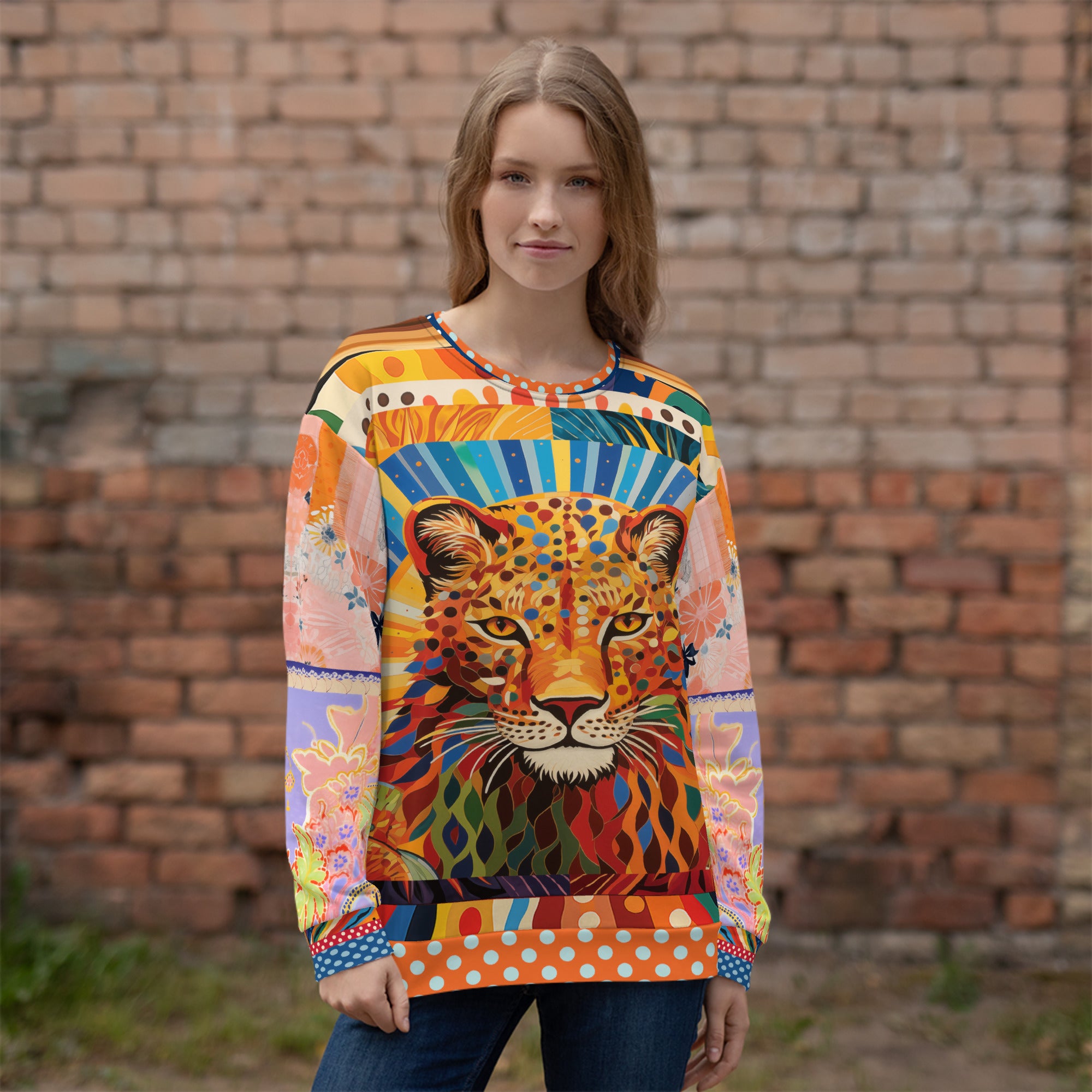 Exotic Sauvage in Rainbow Eco-Poly Summer Weight Unisex Sweatshirt