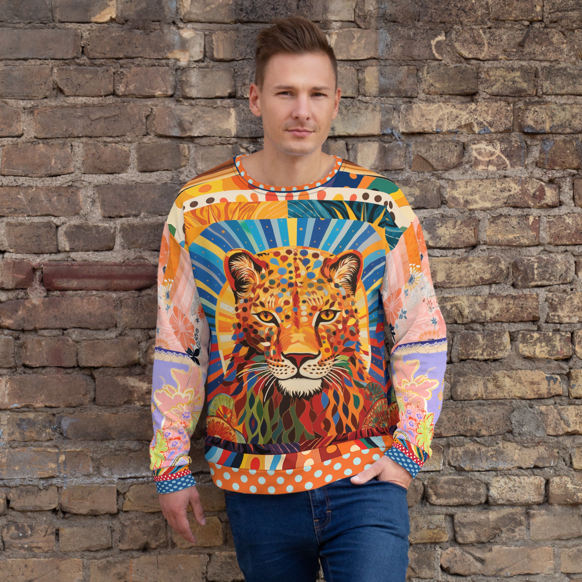 Exotic Sauvage in Rainbow Eco-Poly Summer Weight Unisex Sweatshirt