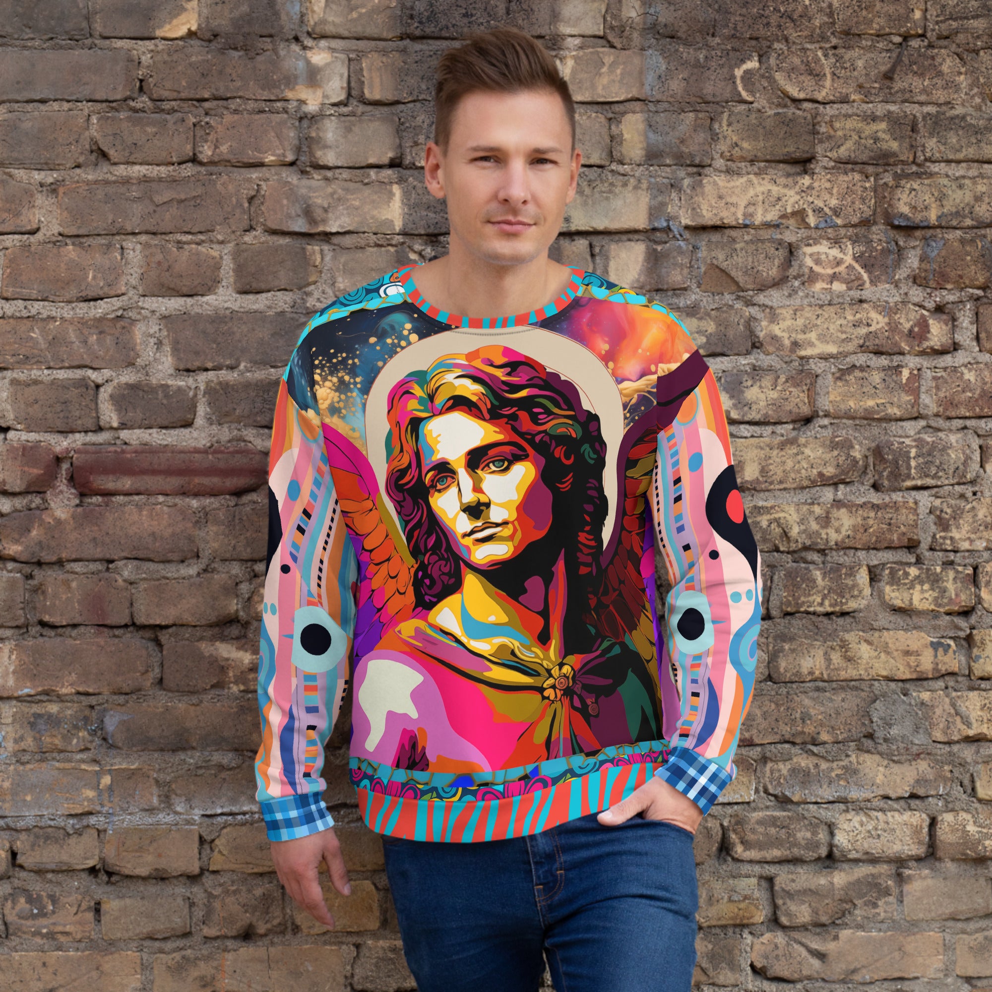 Archangel Michael Series - Reflection Eco-Poly Summer Weight Unisex Sweatshirt