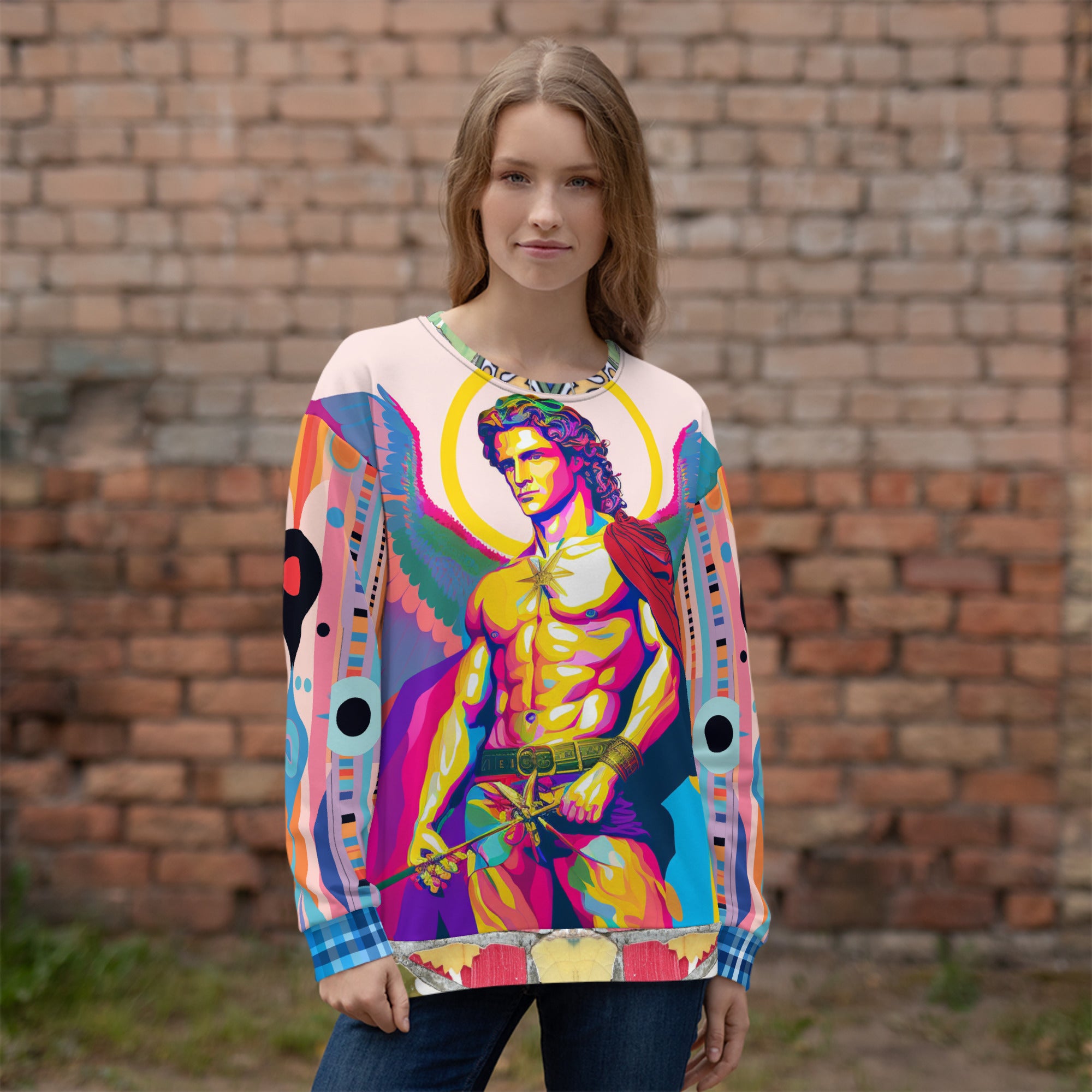 Archangel Michael Flipside Eco-Poly Summer Weight Unisex Sweatshirt