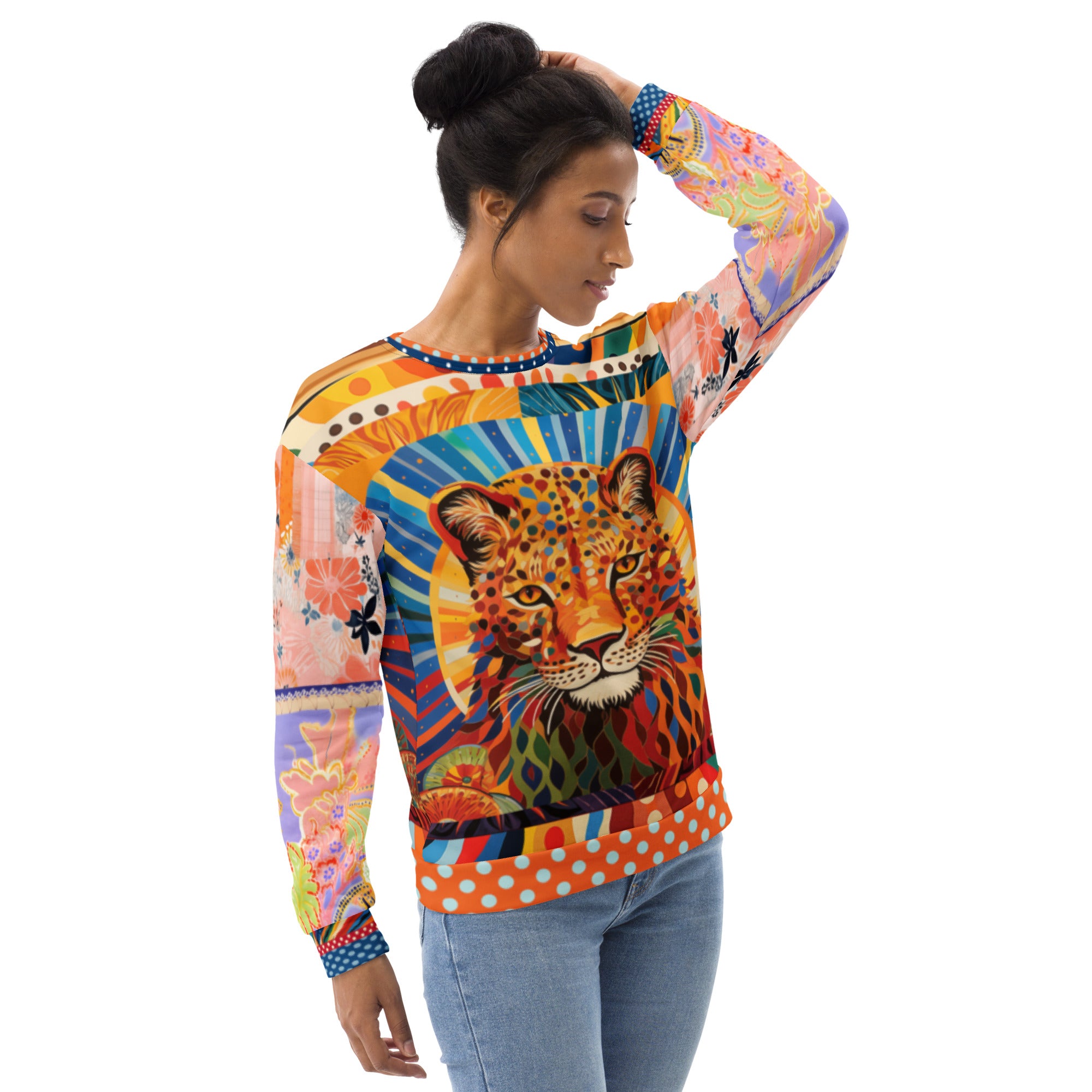 Exotic Sauvage in Rainbow Eco-Poly Summer Weight Unisex Sweatshirt