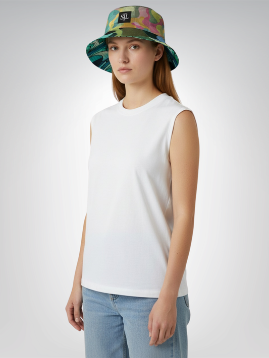 Almond Twig in Bloom Reversible Bucket Hat