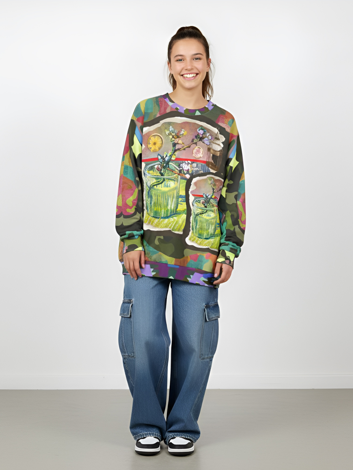 Almond Twig in Bloom Unisex Sweatshirt (Gold Label)