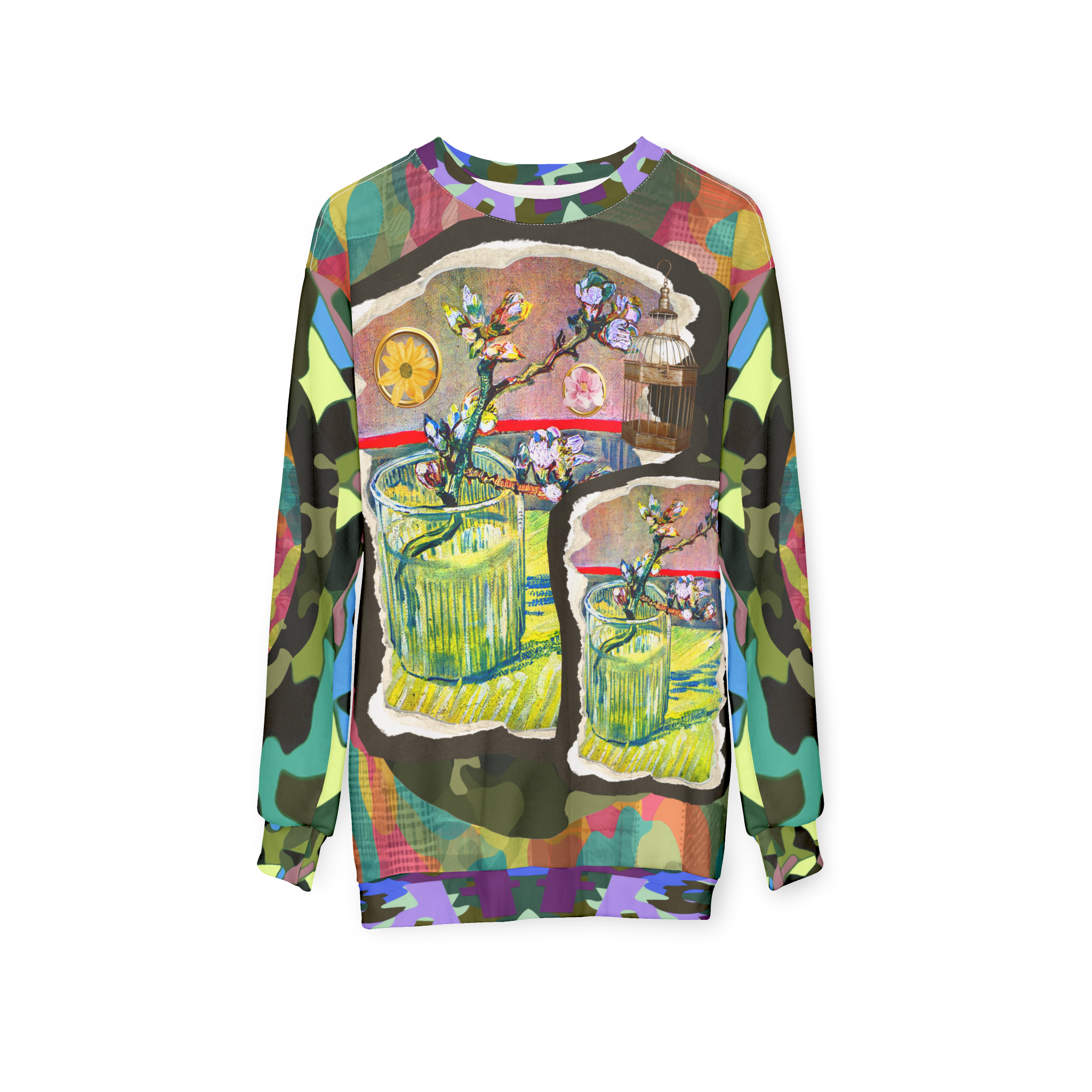 Almond Twig in Bloom Unisex Sweatshirt (Gold Label)