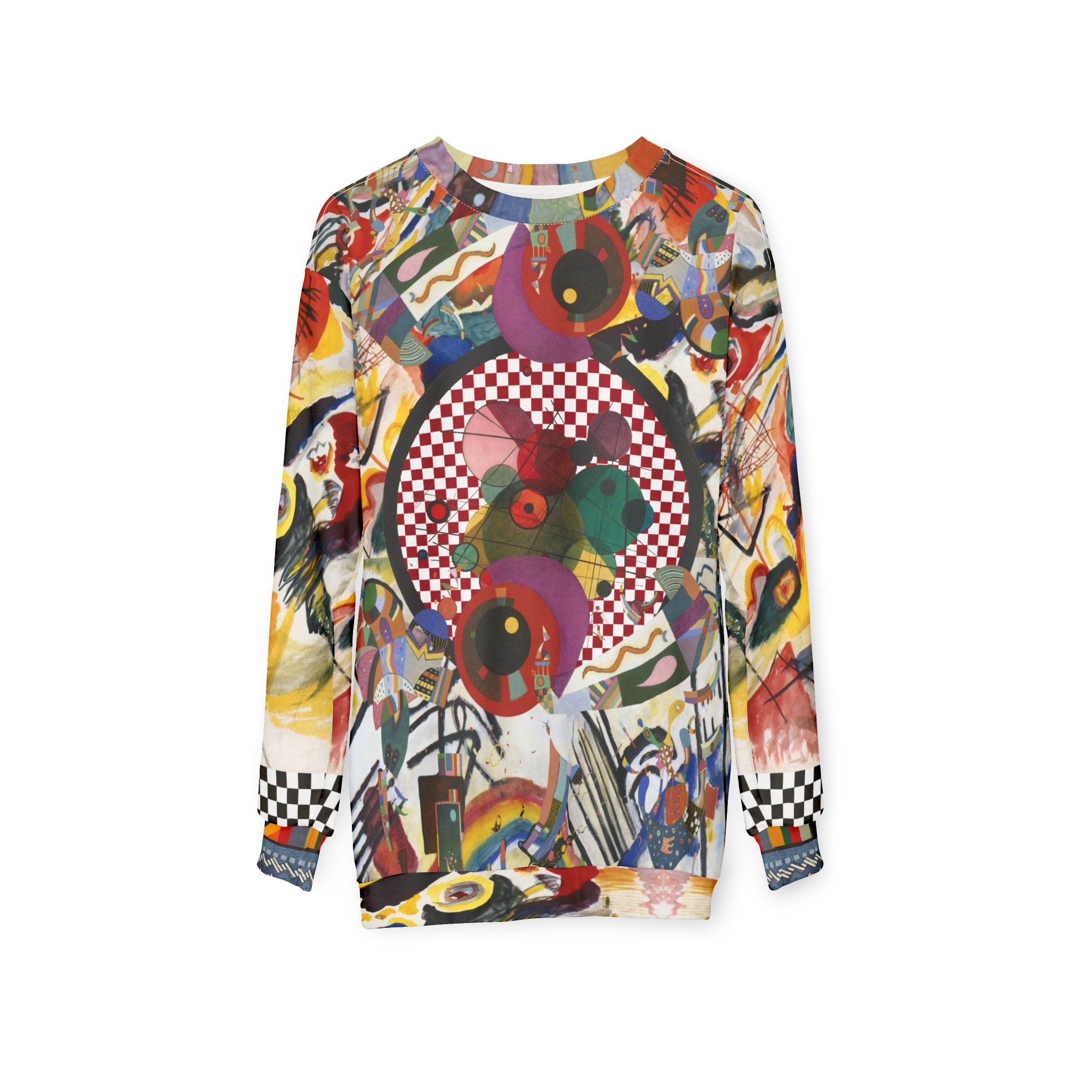 Around the Circle in Cossacks Abstract Print Unisex Sweatshirt (Gold Label)