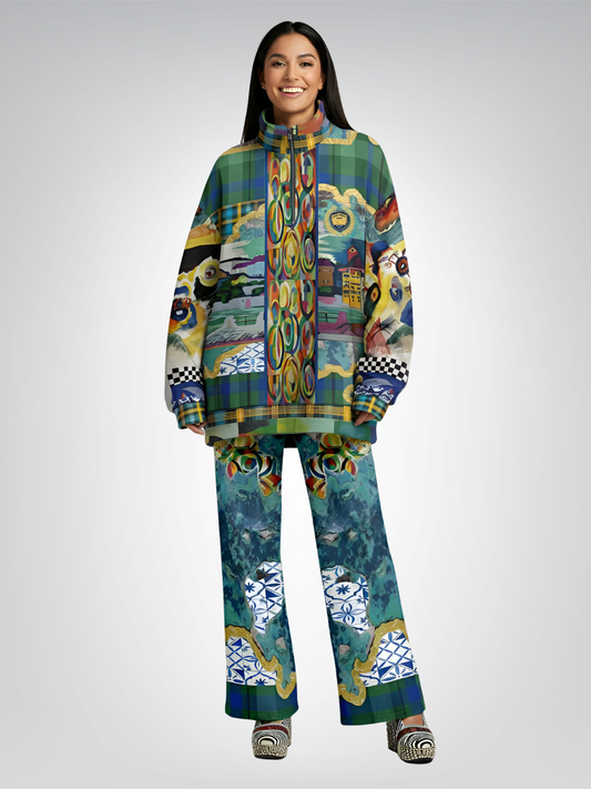 Basel at the Rhine Heavyweight Oversized Quarter Zip Sweatshirt