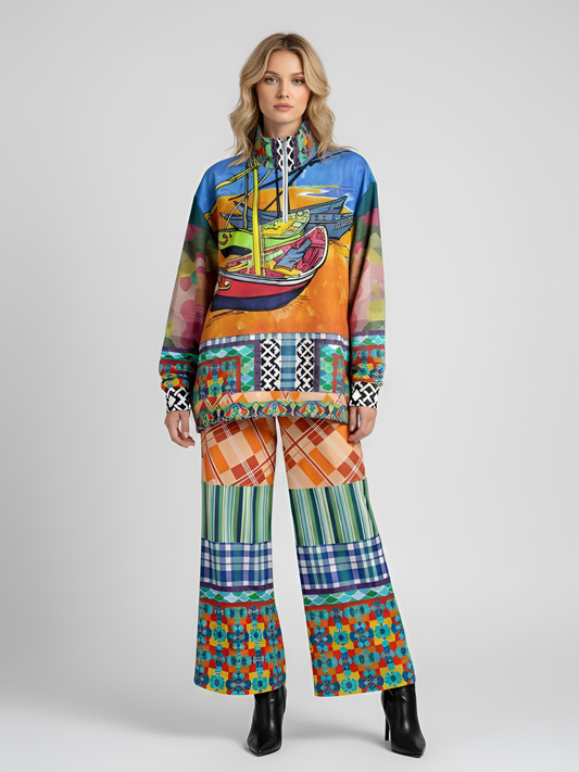 Boats of the Saint Marys Heavyweight Oversized Quarter Zip Sweatshirt