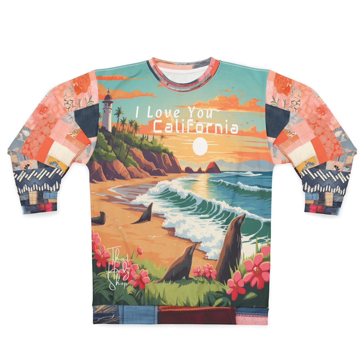 I Love You California - Santa Barbara Coast Sea Lions Unisex Sweatshirt (Gold Label)