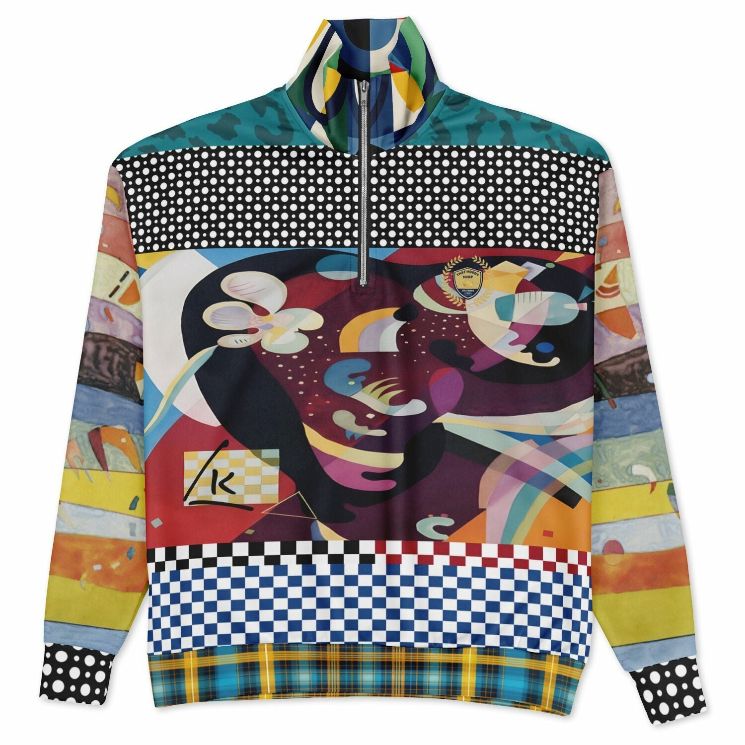 Composition in Nines - Kandinsky Heavyweight Oversized Quarter Zip Sweatshirt