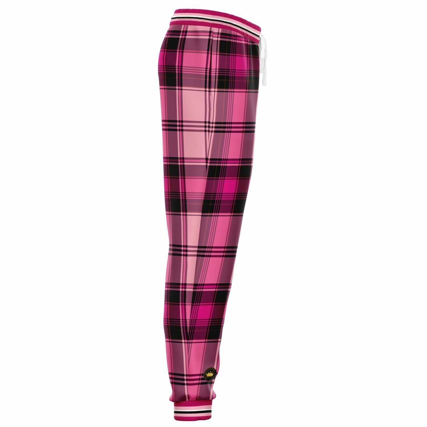 CA 1850 Joggers unisex de poliéster ecológico Plaidster rosa