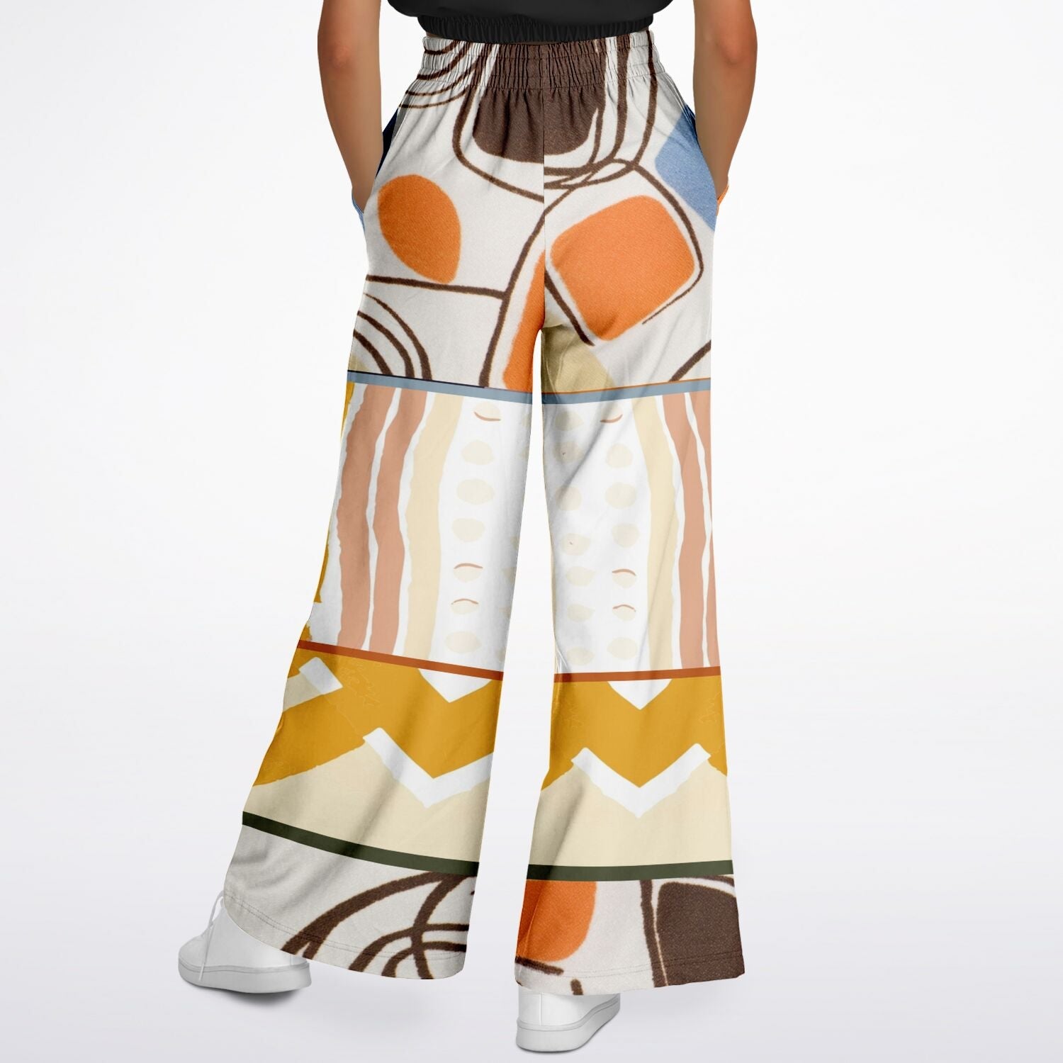 Concrete Jungle Eco-Poly Abstract Eco-Poly Geo Wide Leg Pants