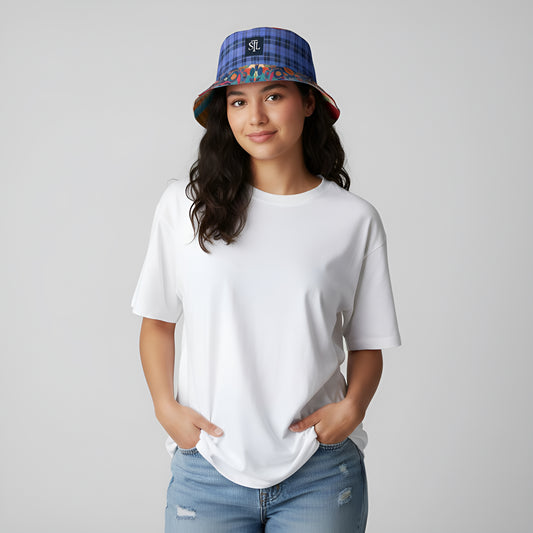 Decorative Figure in Ornamental Reversible Bucket Hat