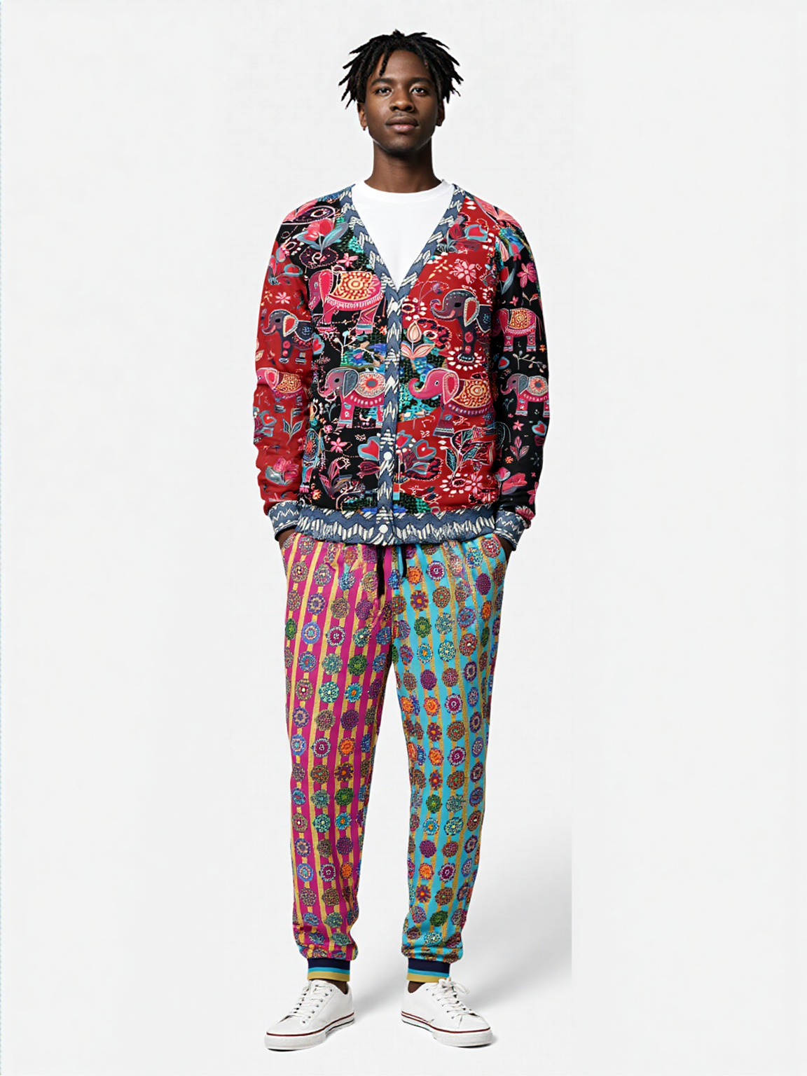 Gypsy Spirit Mandala Stripe Eco-Poly Unisex Joggers