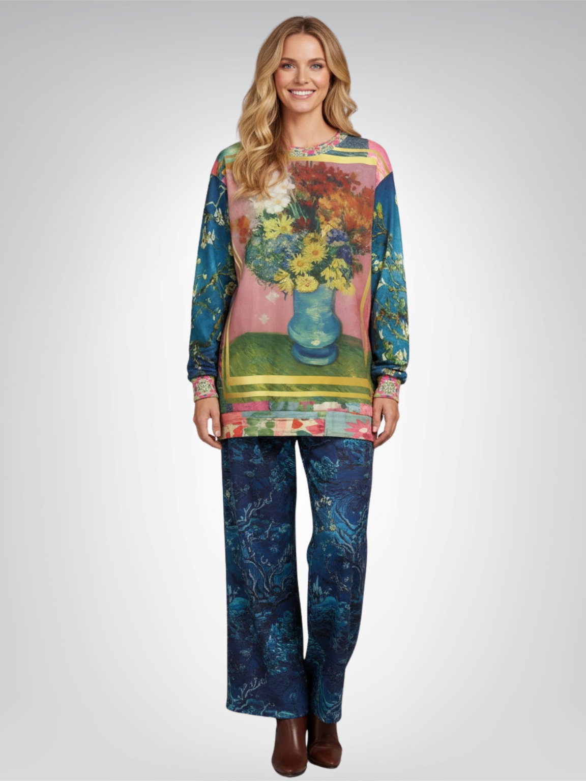 Flowers in Blue Vase - Van Gogh Unisex Sweatshirt (Gold Label)