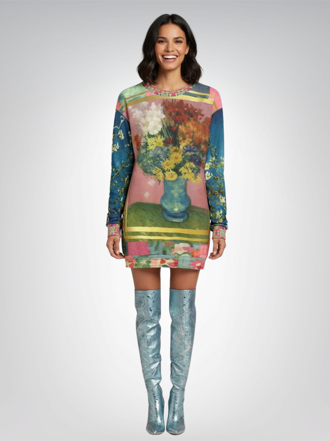 Flowers in Blue Vase - Van Gogh Unisex Sweatshirt (Gold Label)