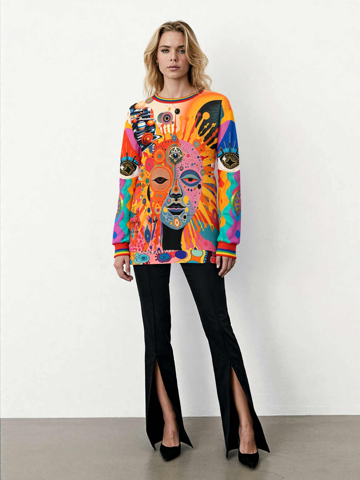 Futurama Sun Goddess in Metropolis Haze Unisex Sweatshirt (Gold Label)