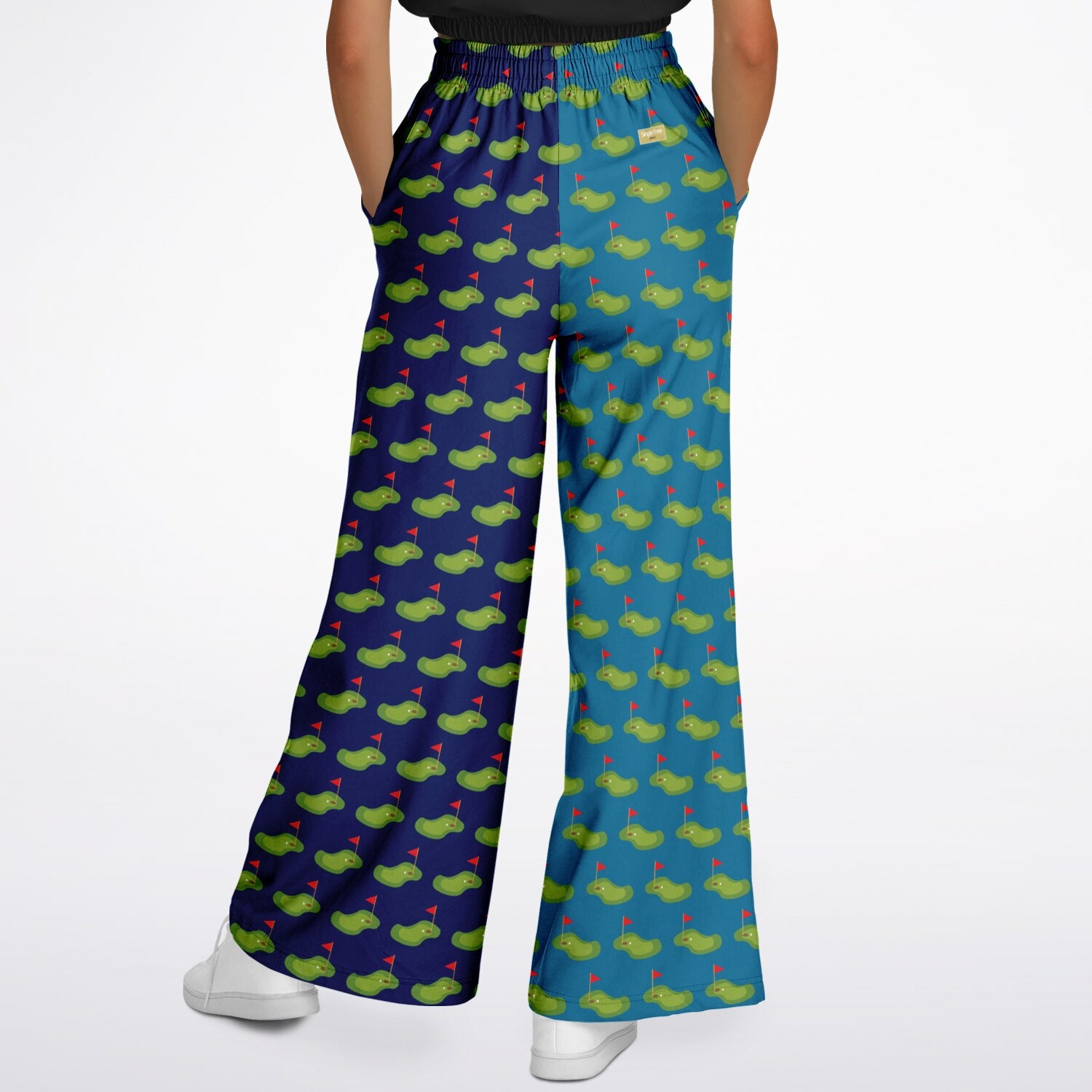 Golf - Hitting the Links in Blue Duo Eco-Poly Wide Leg Pants