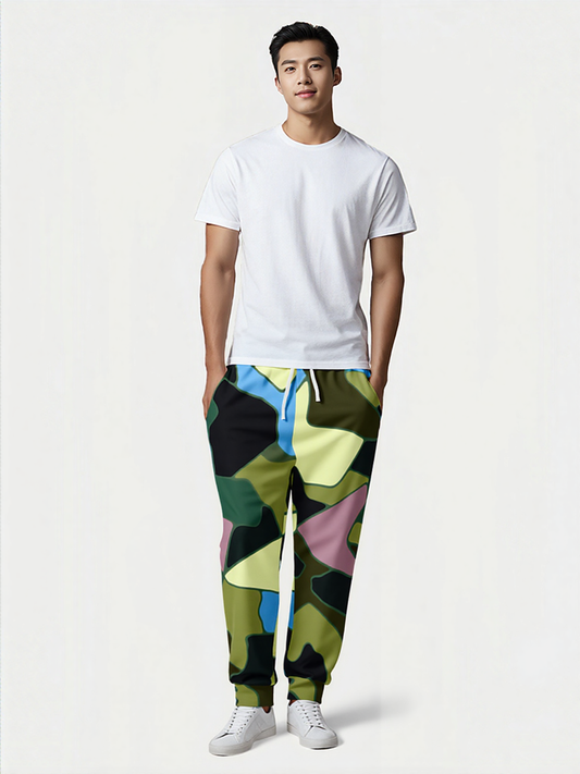 Green Purpalicious Camo Eco-Poly Unisex Joggers