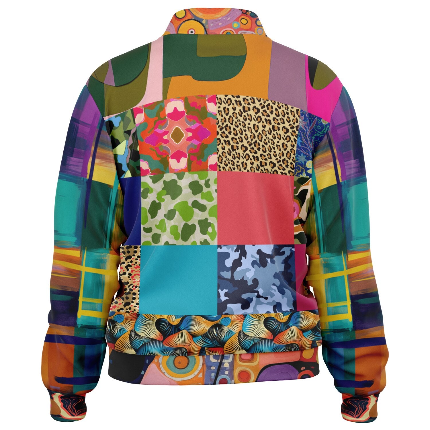 Gypsy Cheetah Multicolor Patchwork Unisex Eco-Poly Track Jacket