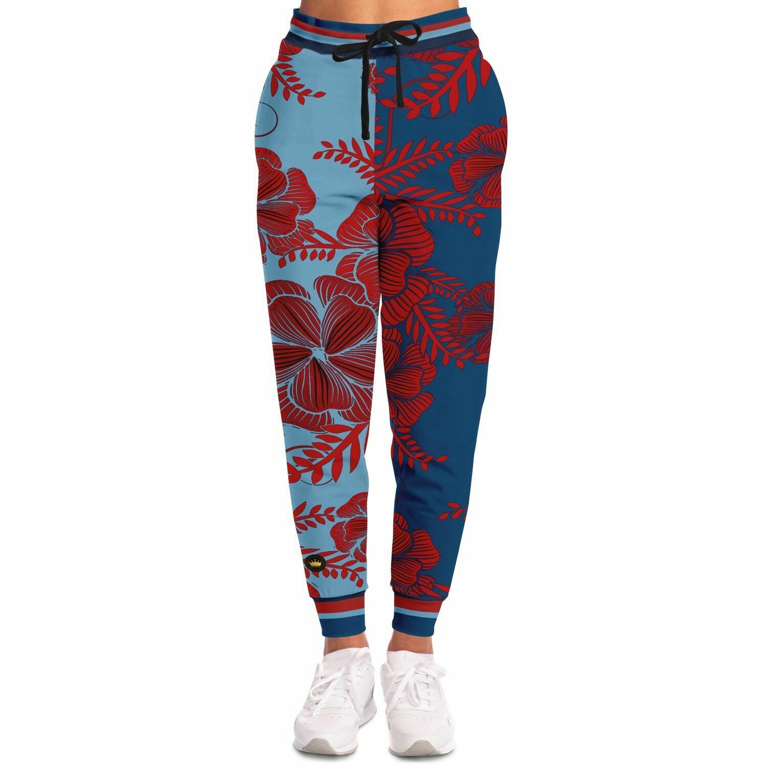 Haleiwa Hawaiian Blue Floral Eco-Poly Unisex Joggers