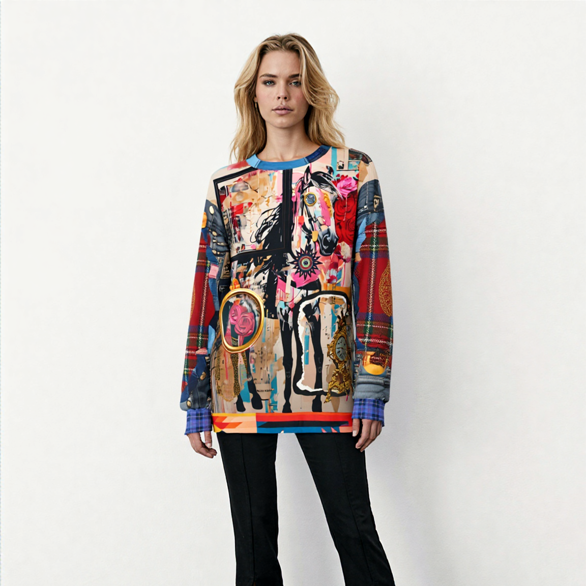 Horse in Perspectives Unisex Sweatshirt (Gold Label)
