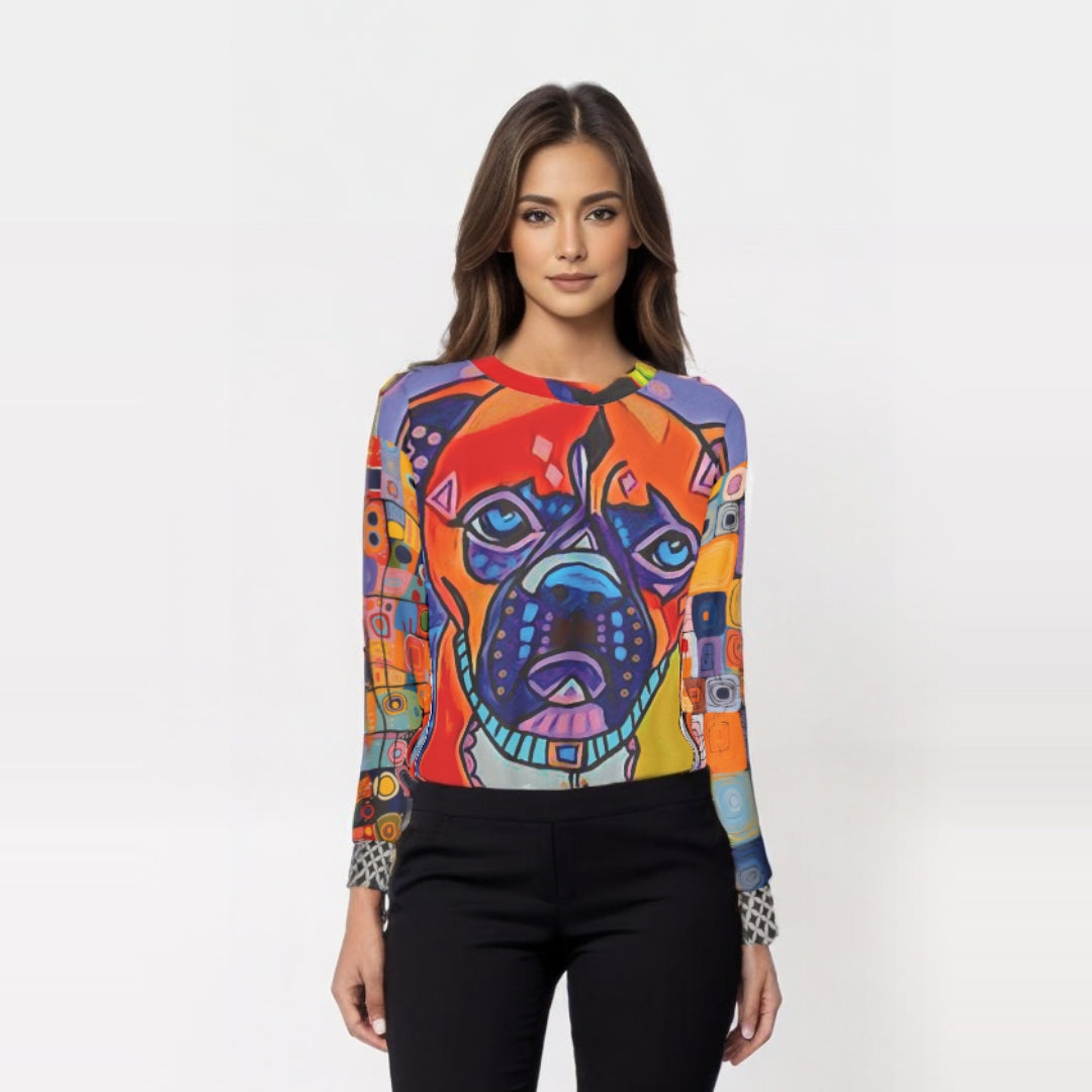 Indigo Dog Graffiti Art Unisex Sweatshirt (Gold Label)