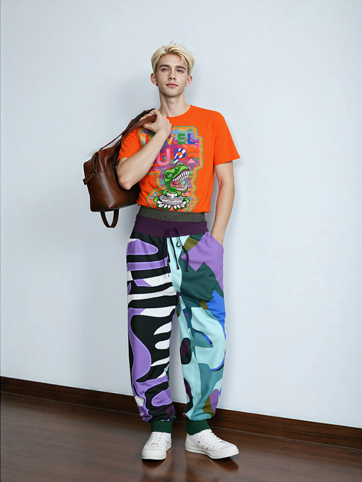 Purple Rhapsody Abstract Colorblock Camouflage Eco-Poly Unisex Joggers