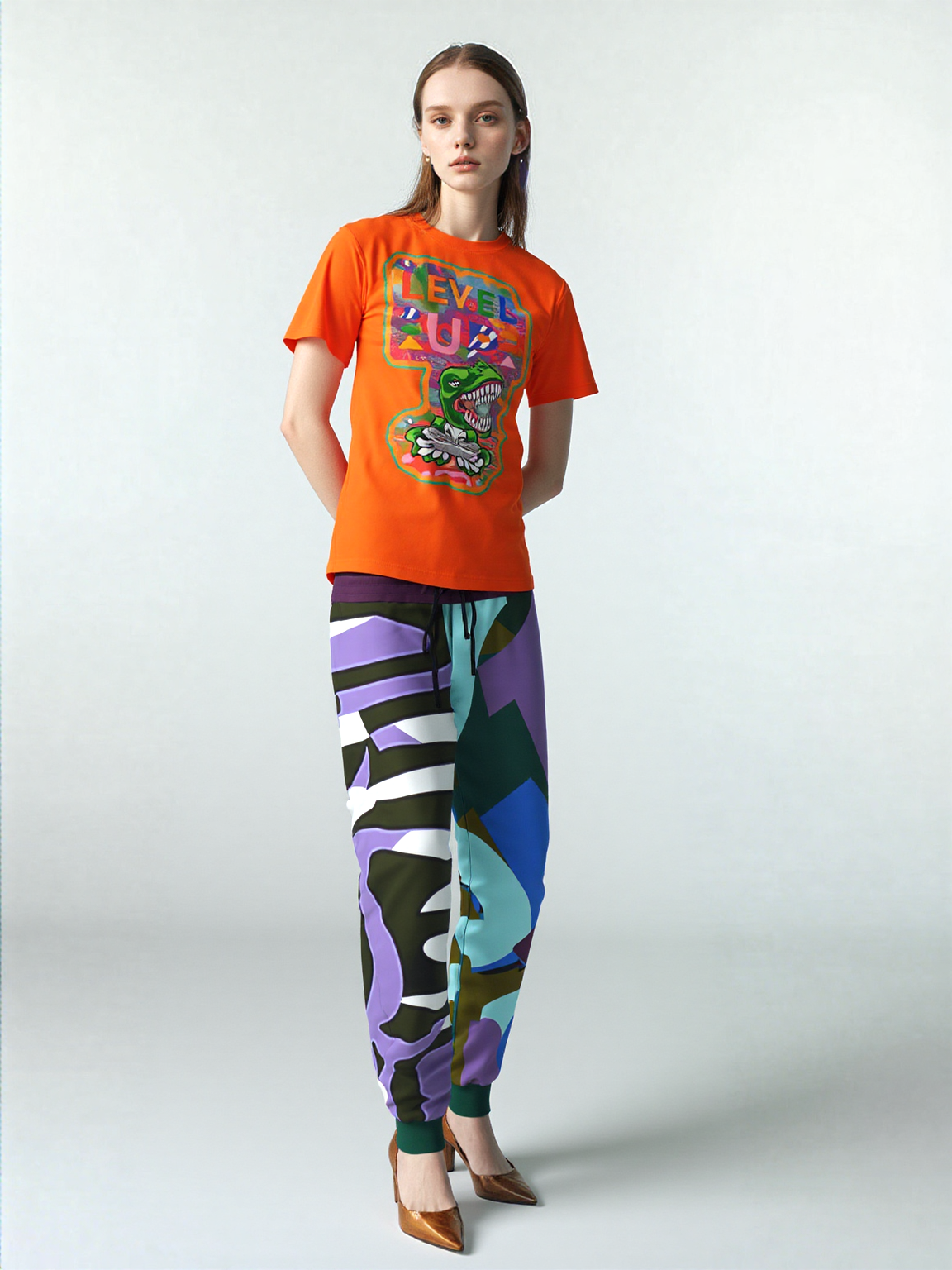 Purple Rhapsody Abstract Colorblock Camouflage Eco-Poly Unisex Joggers