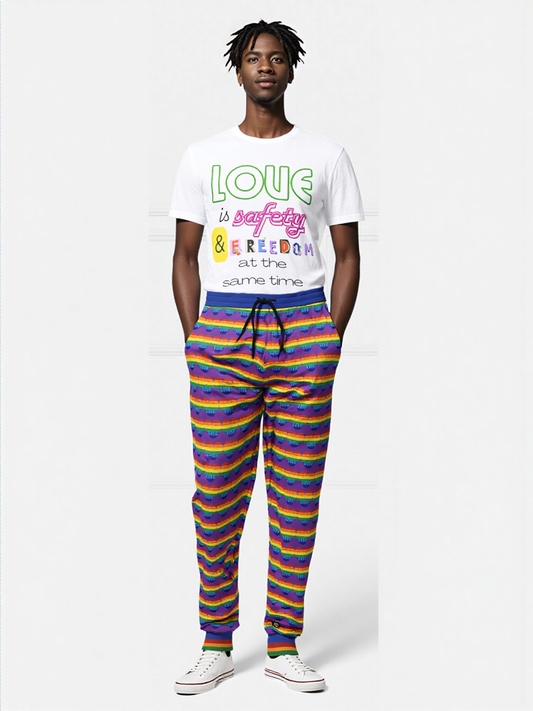 Love is Love in Purple Grape Eco-Poly Unisex Joggers