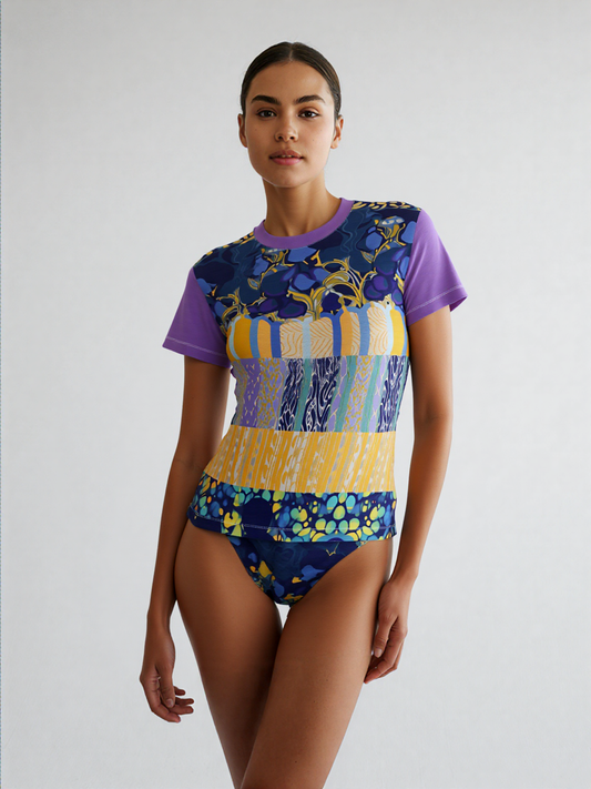 Mass Hypnosis Abstract Floral AOP Women's Tee