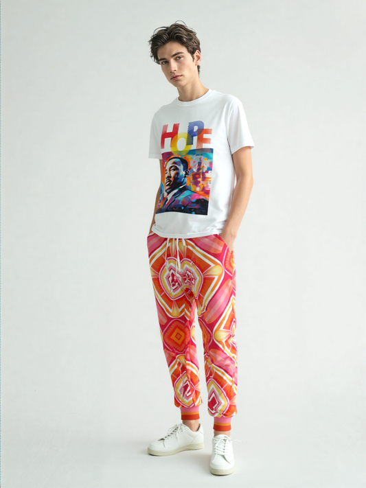 Pink Starburst Geo Eco-Poly Unisex Joggers