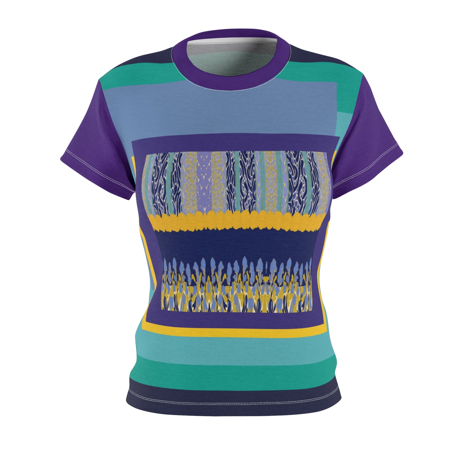 My Life in Purple Squares Geometric Print Colorful Women&