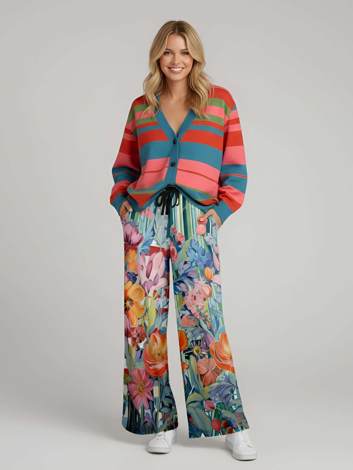 My Rugby Life in Pink Knitted Cardigan