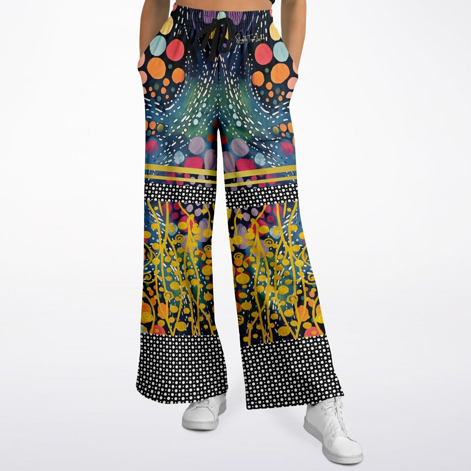 One Koi Two Koi Eco-Poly Wide Leg Pants