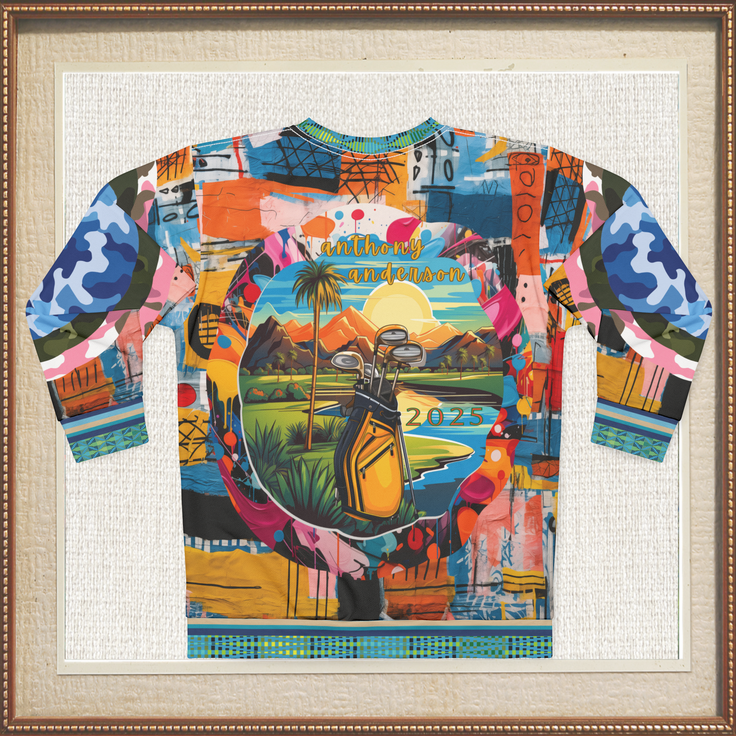 Palm Desert Golf Anthony Anderson Graffiti Art Unisex Sweatshirt (Gold Label)