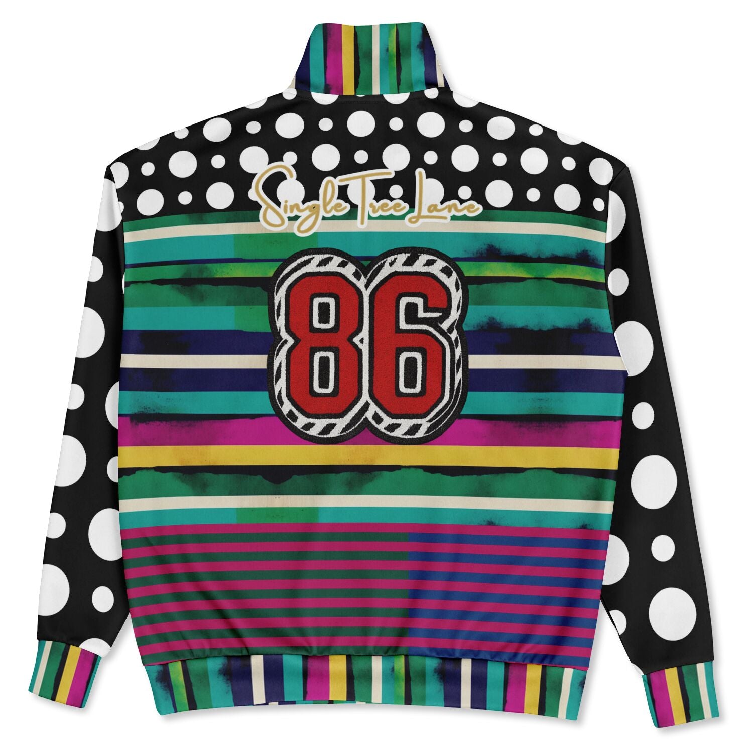 Pink in the Black Stripe Heavyweight Oversized Quarter Zip Sweatshirt
