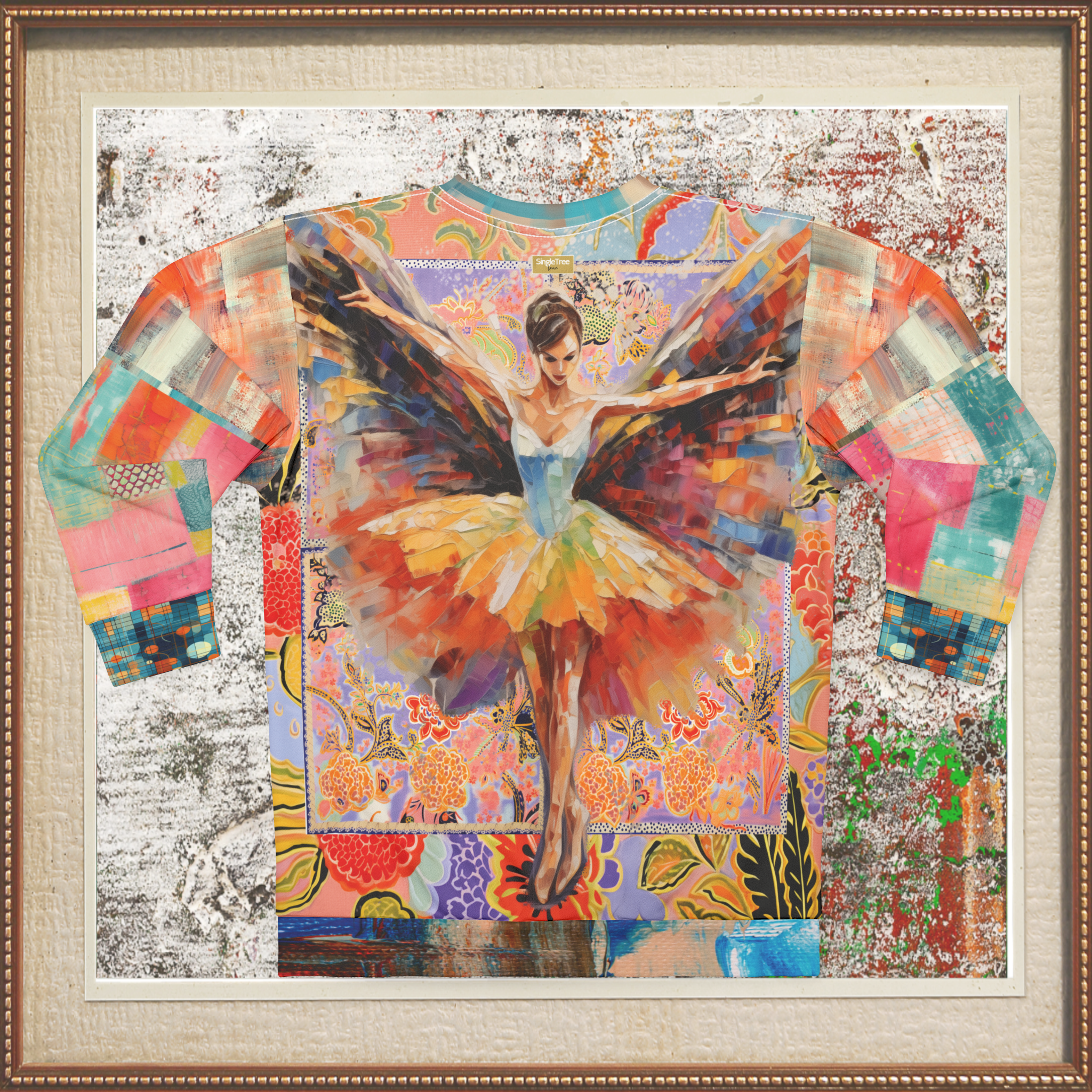 Prima Ballerina in Prism Patchwork Unisex Sweatshirt (Gold Label)