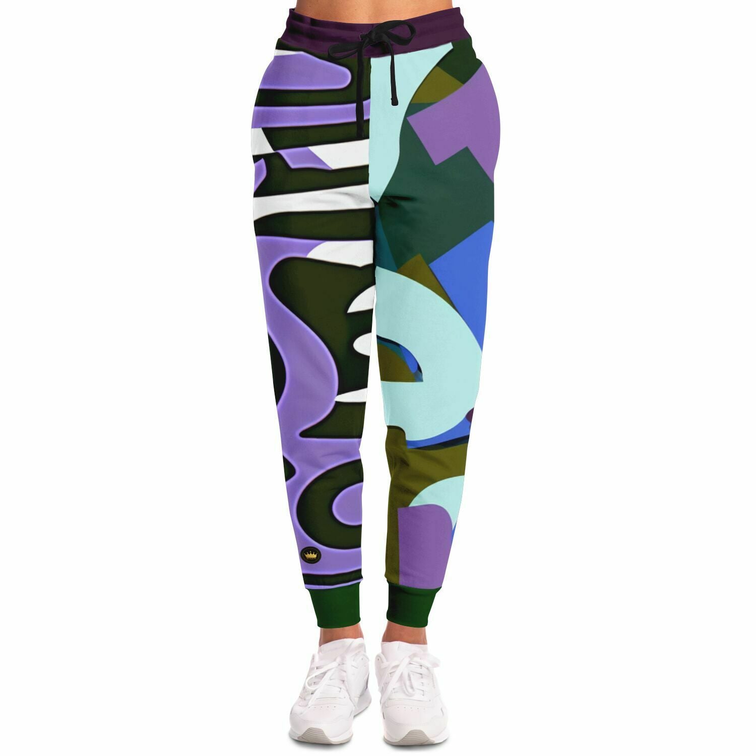 Purple Rhapsody Abstract Colorblock Camouflage Eco-Poly Unisex Joggers