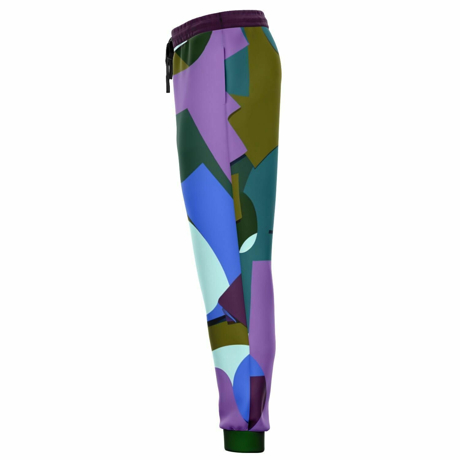 Purple Rhapsody Abstract Colorblock Camouflage Eco-Poly Unisex Joggers
