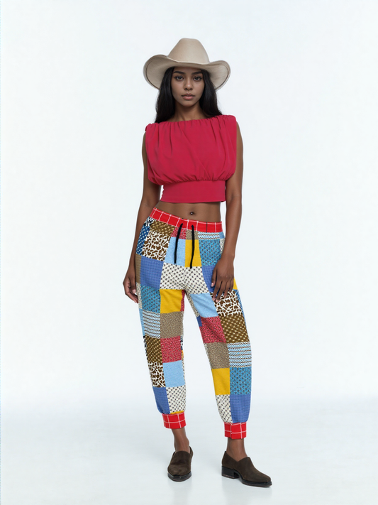 Western Edition Country Patchwork Eco-Poly Unisex Joggers