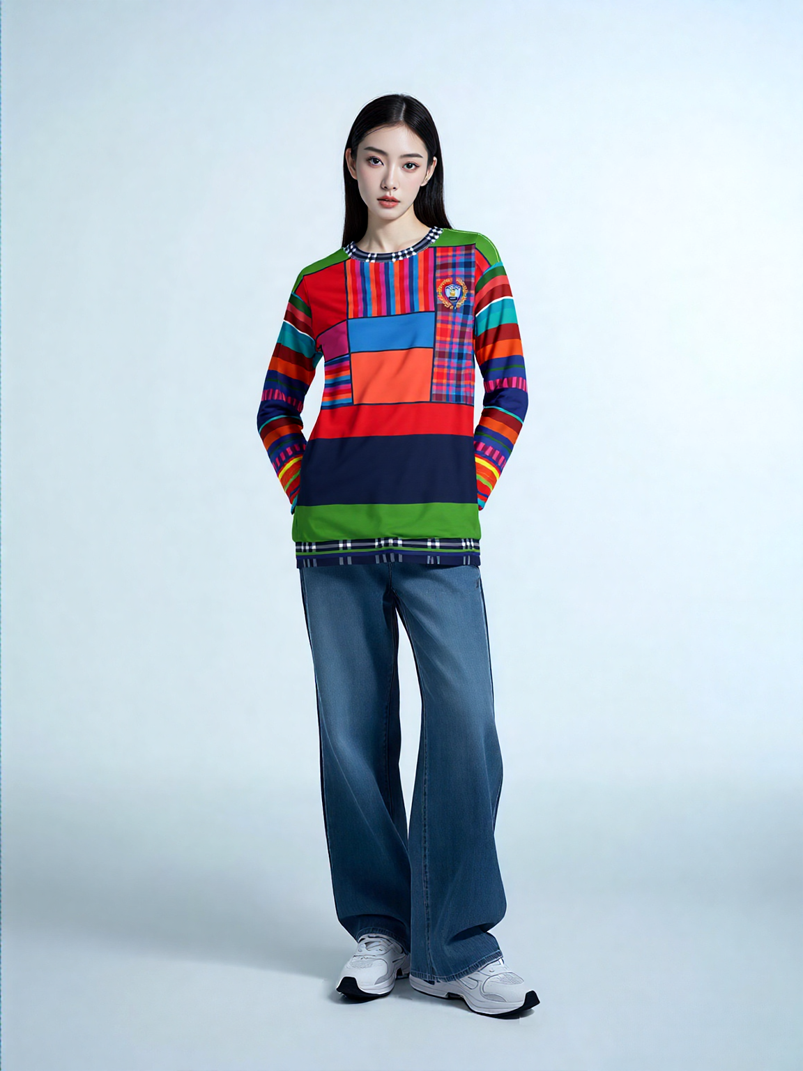 Red Dawn Plaid Rugby Stripe Unisex Sweatshirt (Gold Label)