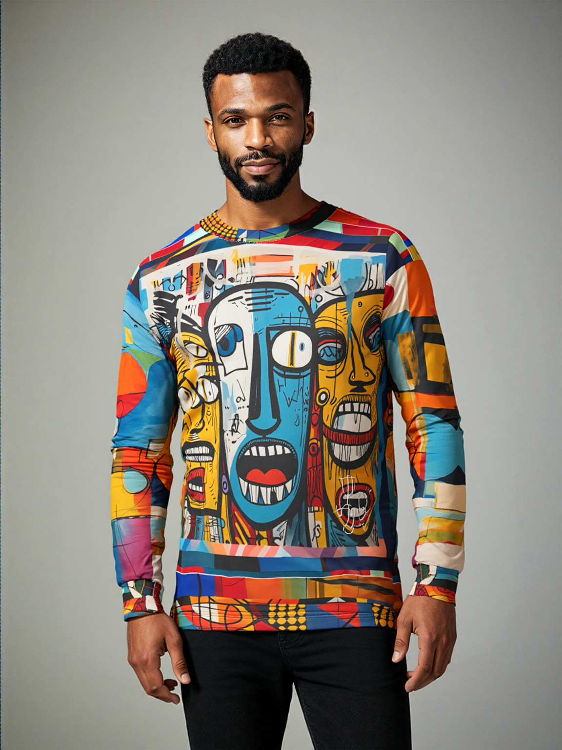 Three Lost Souls Abstract Graffiti Art Unisex Sweatshirt (Gold Label)