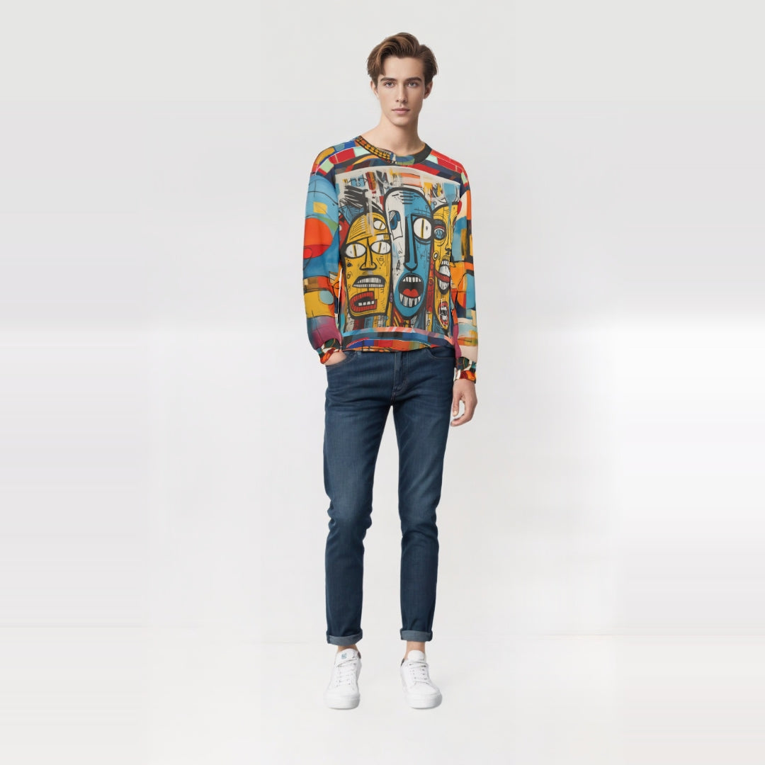 Three Lost Souls Abstract Graffiti Art Unisex Sweatshirt (Gold Label)