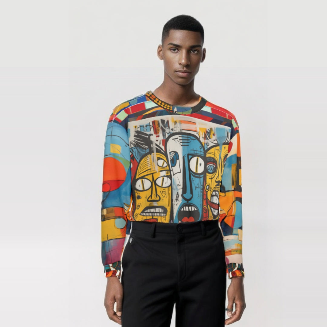Three Lost Souls Abstract Graffiti Art Unisex Sweatshirt (Gold Label)