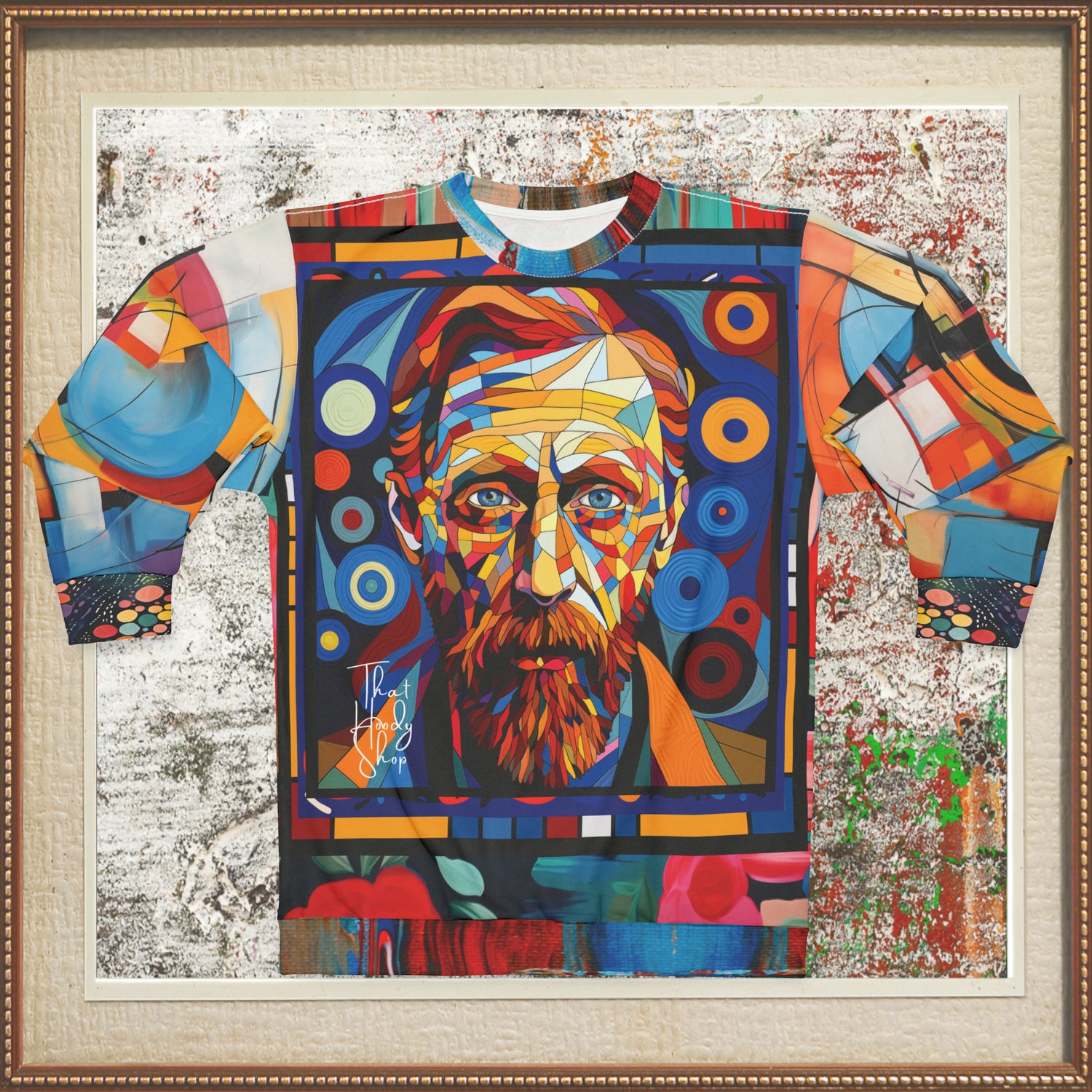 Van Gogh in Living Color Mosaic Print Unisex Sweatshirt (Gold Label)
