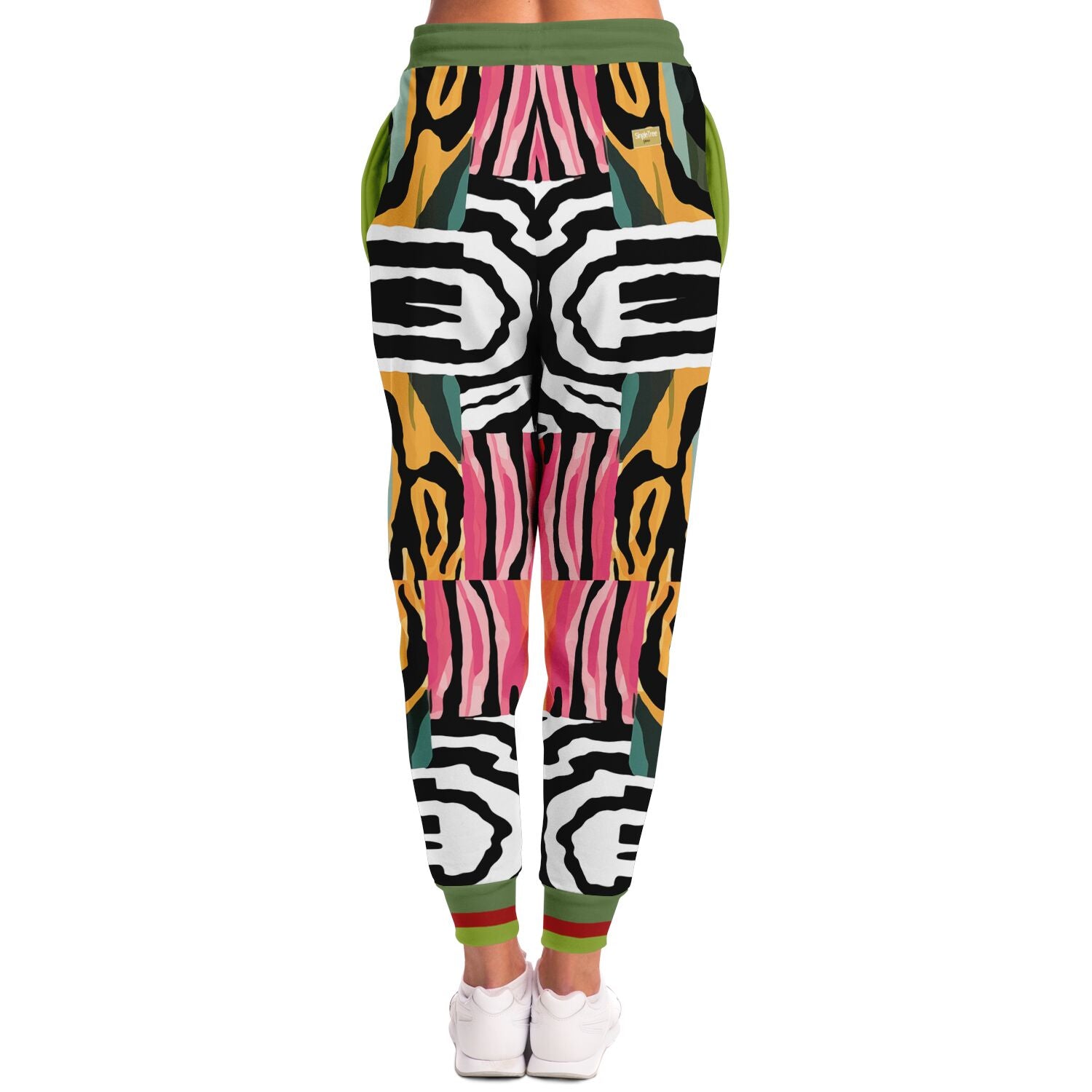 Walk on the Wild Side Abstract Zebra Print Eco-Poly Unisex Joggers
