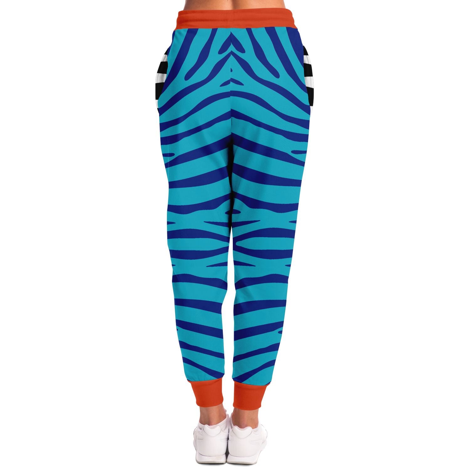 Zebra in Blue Eco-Poly Unisex Joggers