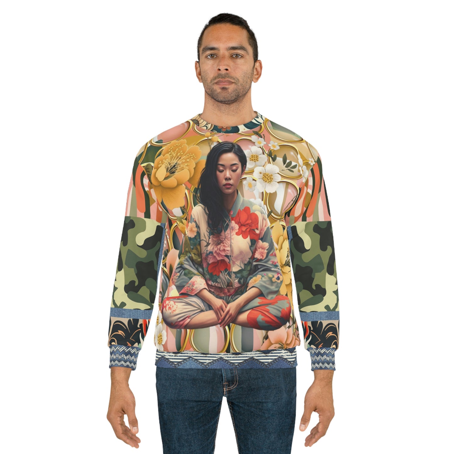 Soul at Peace Asian Floral Unisex Sweatshirt